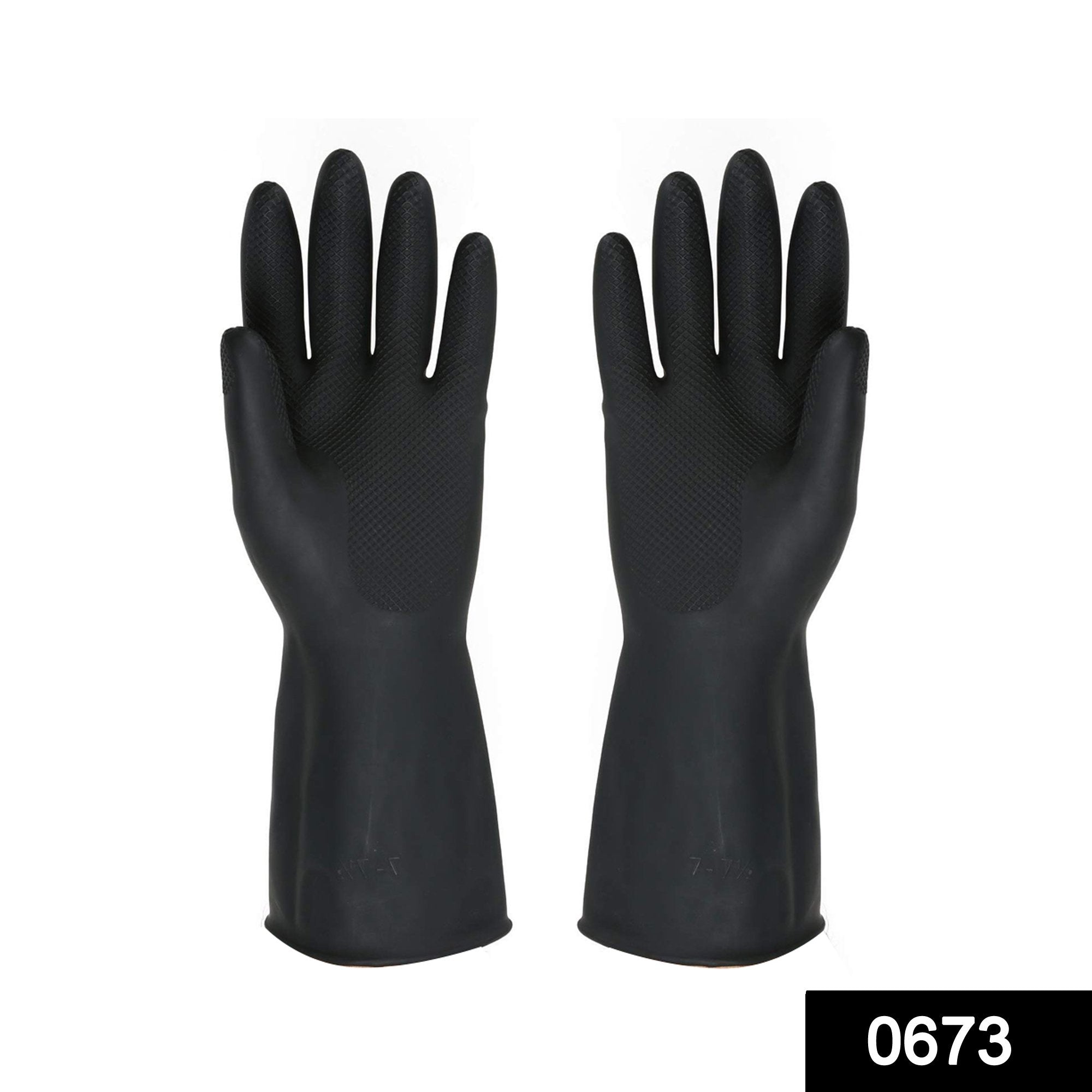 0673 Multipurpose Natural Gum Rubber Reusable Cleaning Gloves - SkyShopy 0673 Multipurpose Natural Gum Rubber Reusable Cleaning Gloves - SkyShopy
